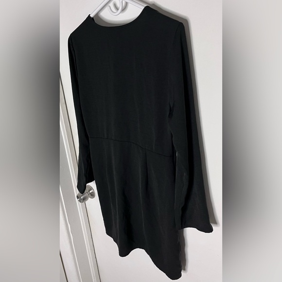 Topshop black horn ring mini long sleeve dress - Picture 12 of 14